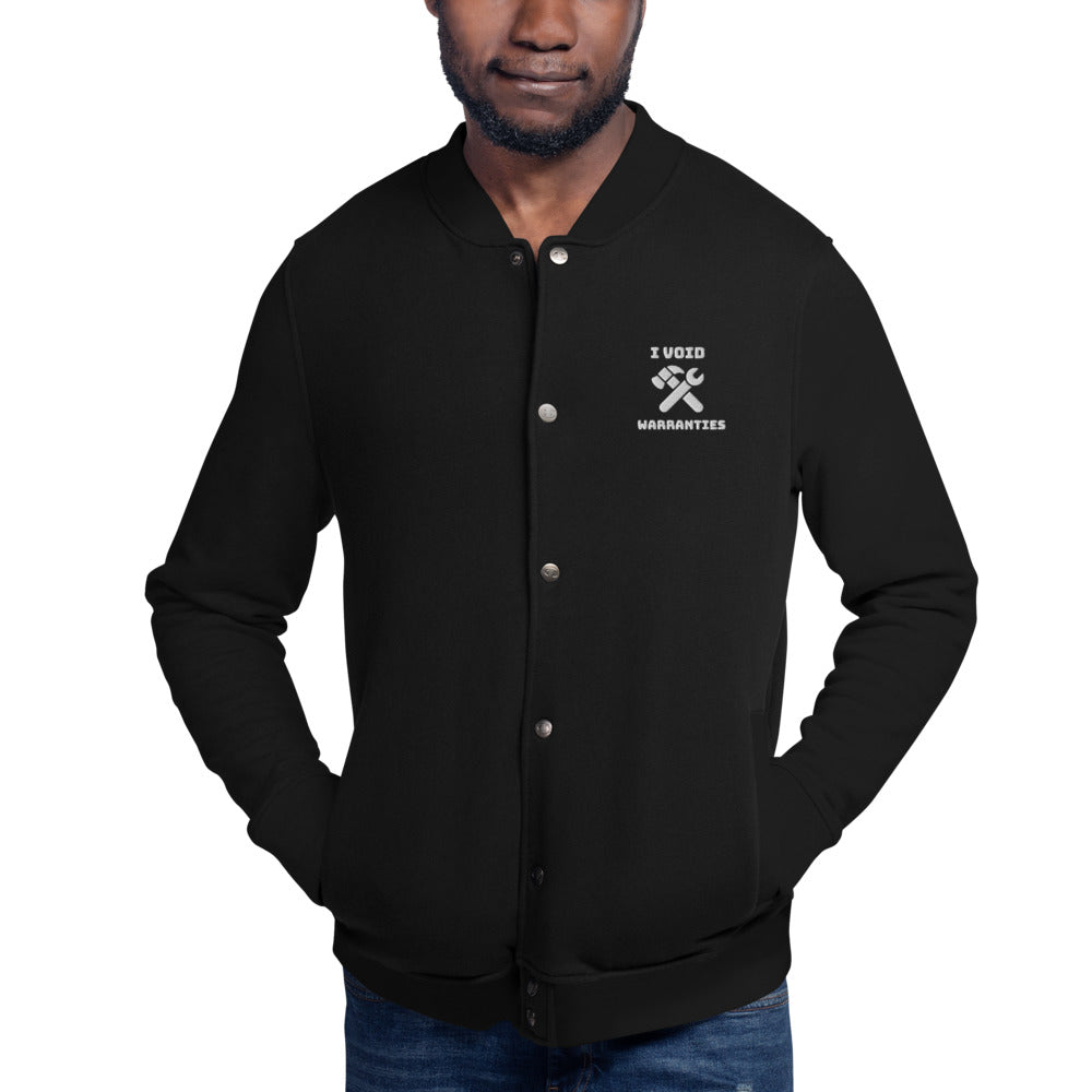 I void warranties - Embroidered Champion Bomber Jacket by DarkByteGear