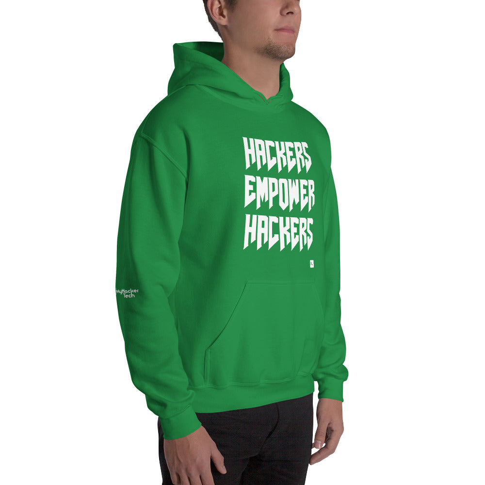 Hackers empower hackers - Unisex Hoodie by DarkByteGear