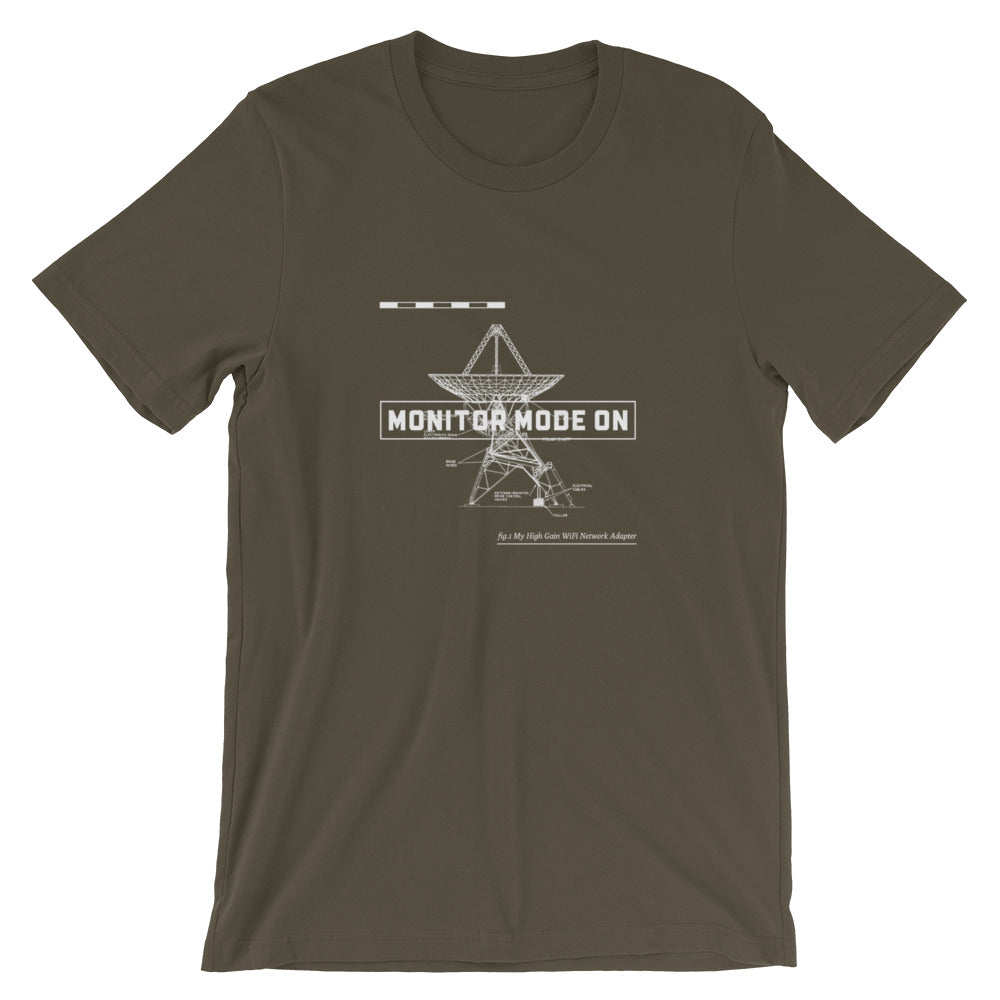 Monitor mode ON - Short-Sleeve Unisex T-Shirt by DarkByteGear