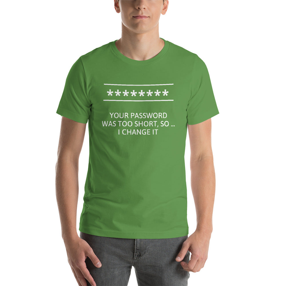 Password - Short-Sleeve Unisex T-Shirt (white text) by DarkByteGear