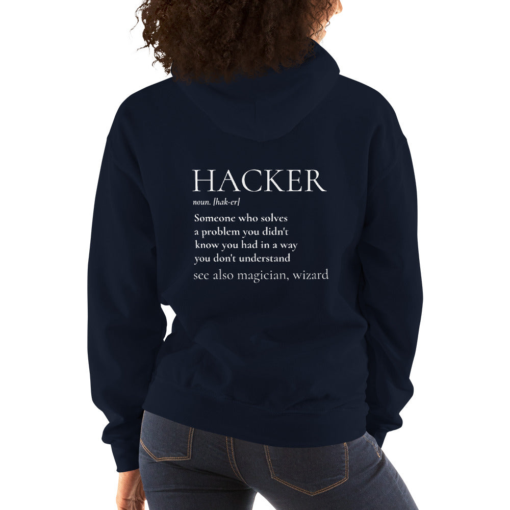 HACKER noun. [hak-er] - Unisex Hoodie by DarkByteGear