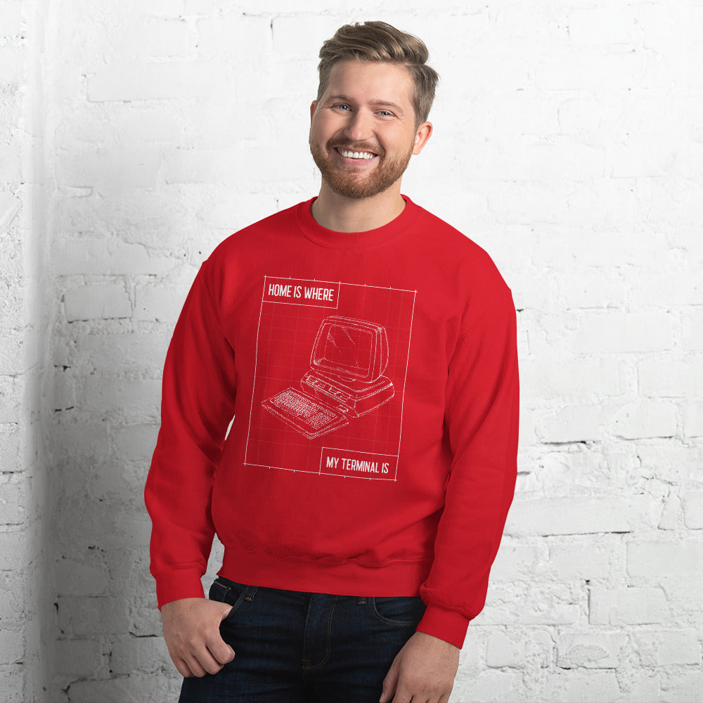 Home is where my terminal is - Unisex Sweatshirt by DarkByteGear