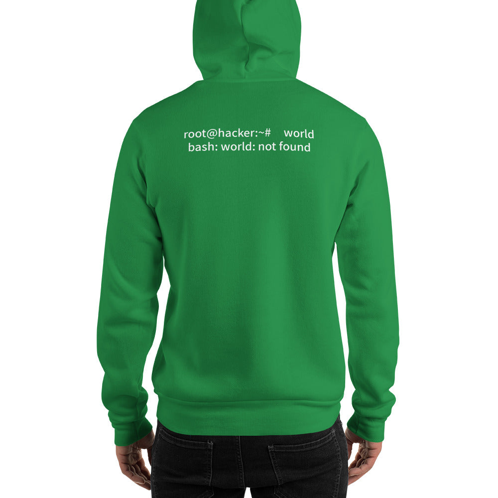 Linux Tweaks - world not found - Unisex Hoodie (with back design) by DarkByteGear