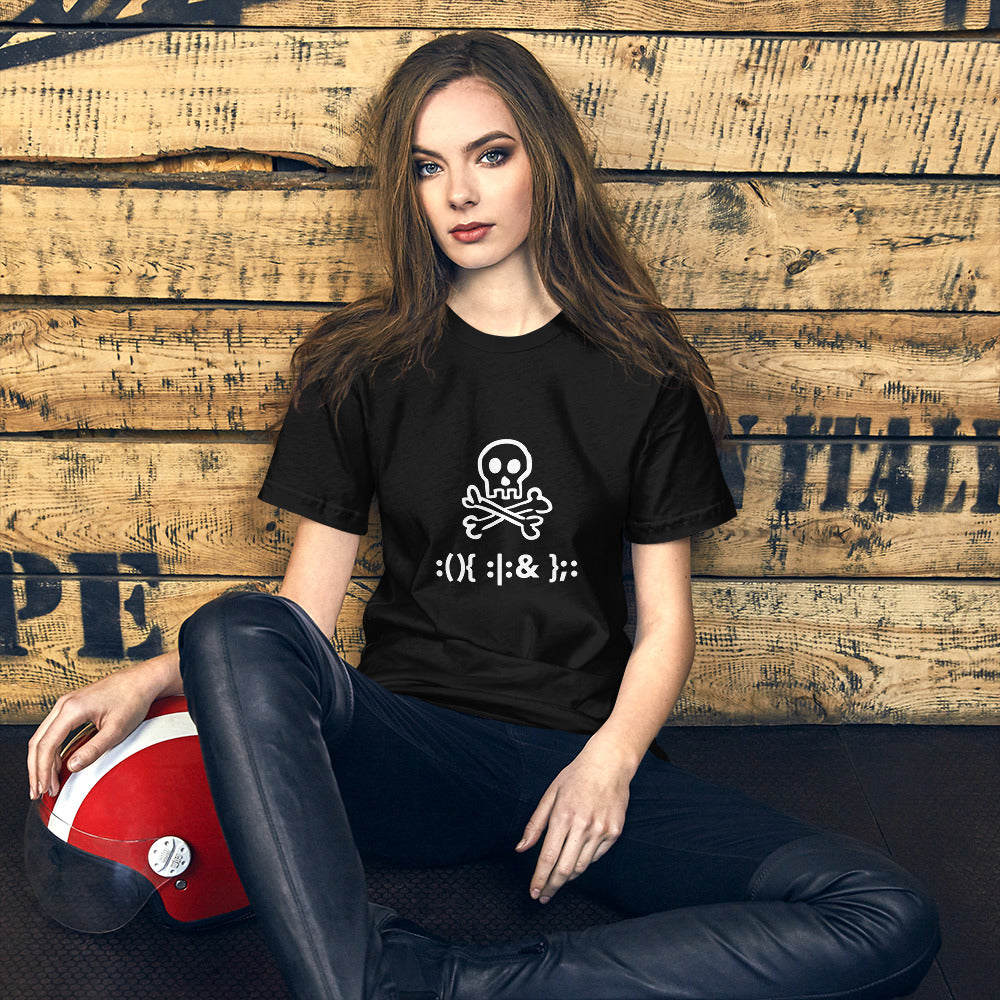 Bash Fork Bomb Linux - Short-Sleeve Unisex T-Shirt by DarkByteGear