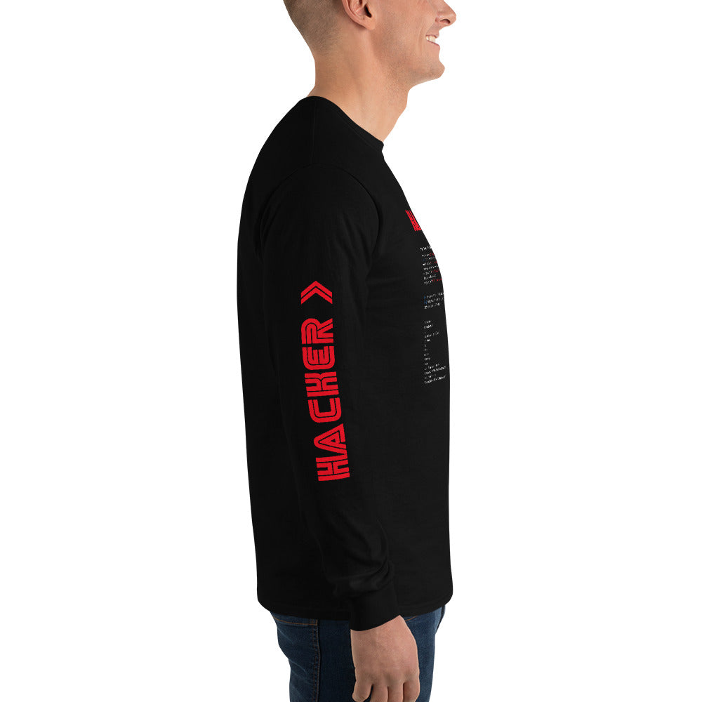 Hacker v3 - Men’s Long Sleeve Shirt by DarkByteGear