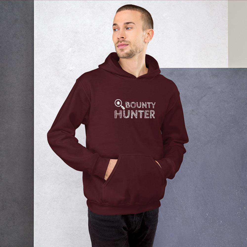 Bug bounty hunter - Hooded Sweatshirt (white text) by DarkByteGear