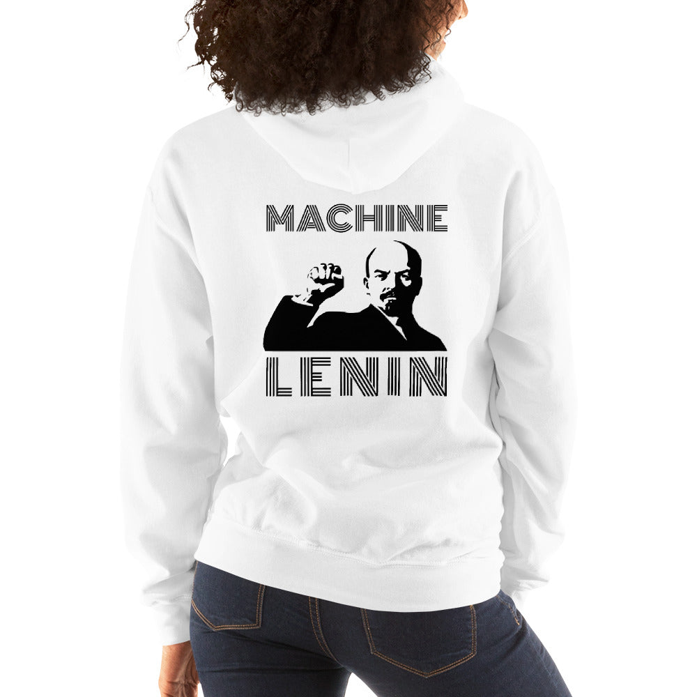 Machine Lenin - Unisex Hoodie (black text) by DarkByteGear