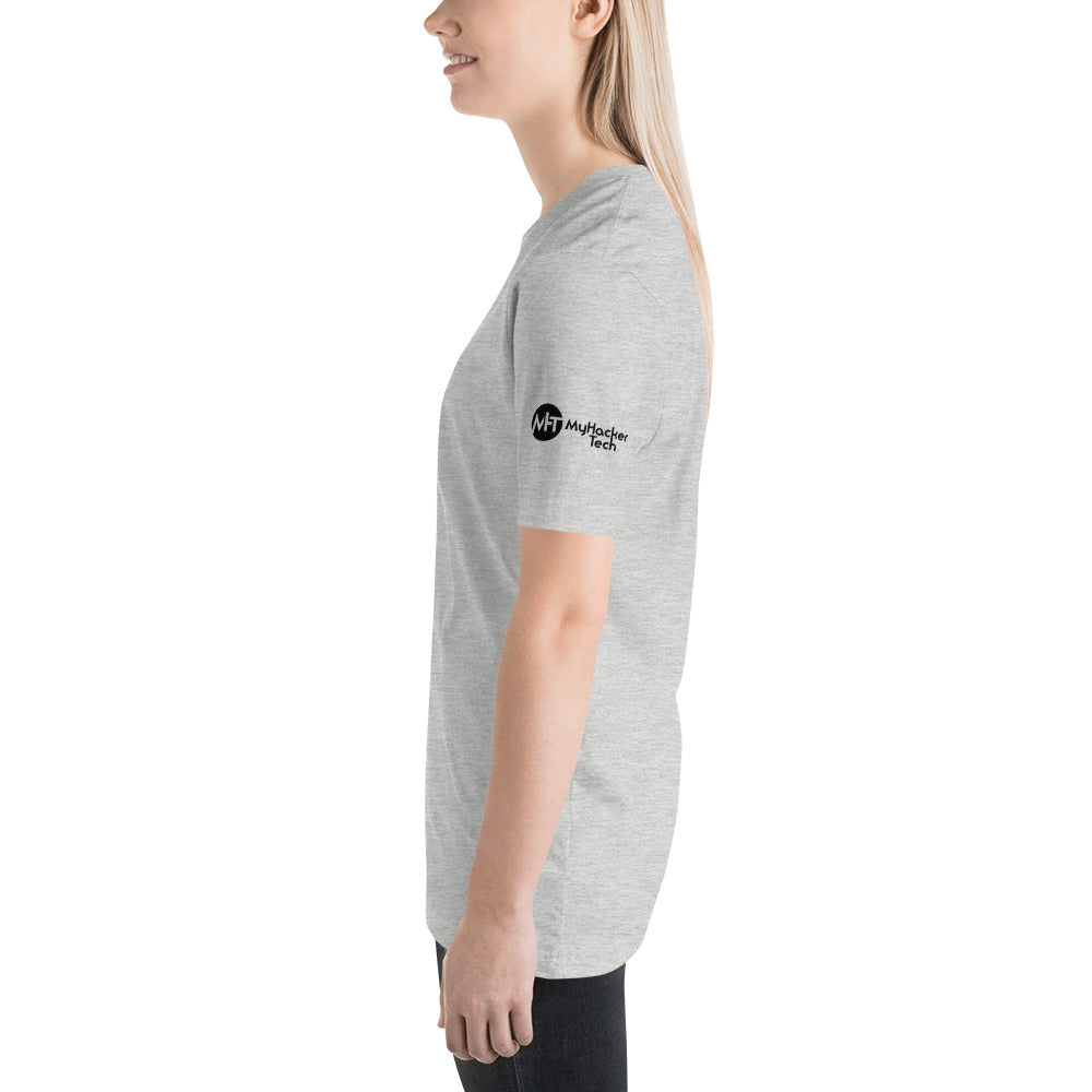 Culture of code in ASCII characters - Short-Sleeve Unisex T-Shirt (black text) by DarkByteGear