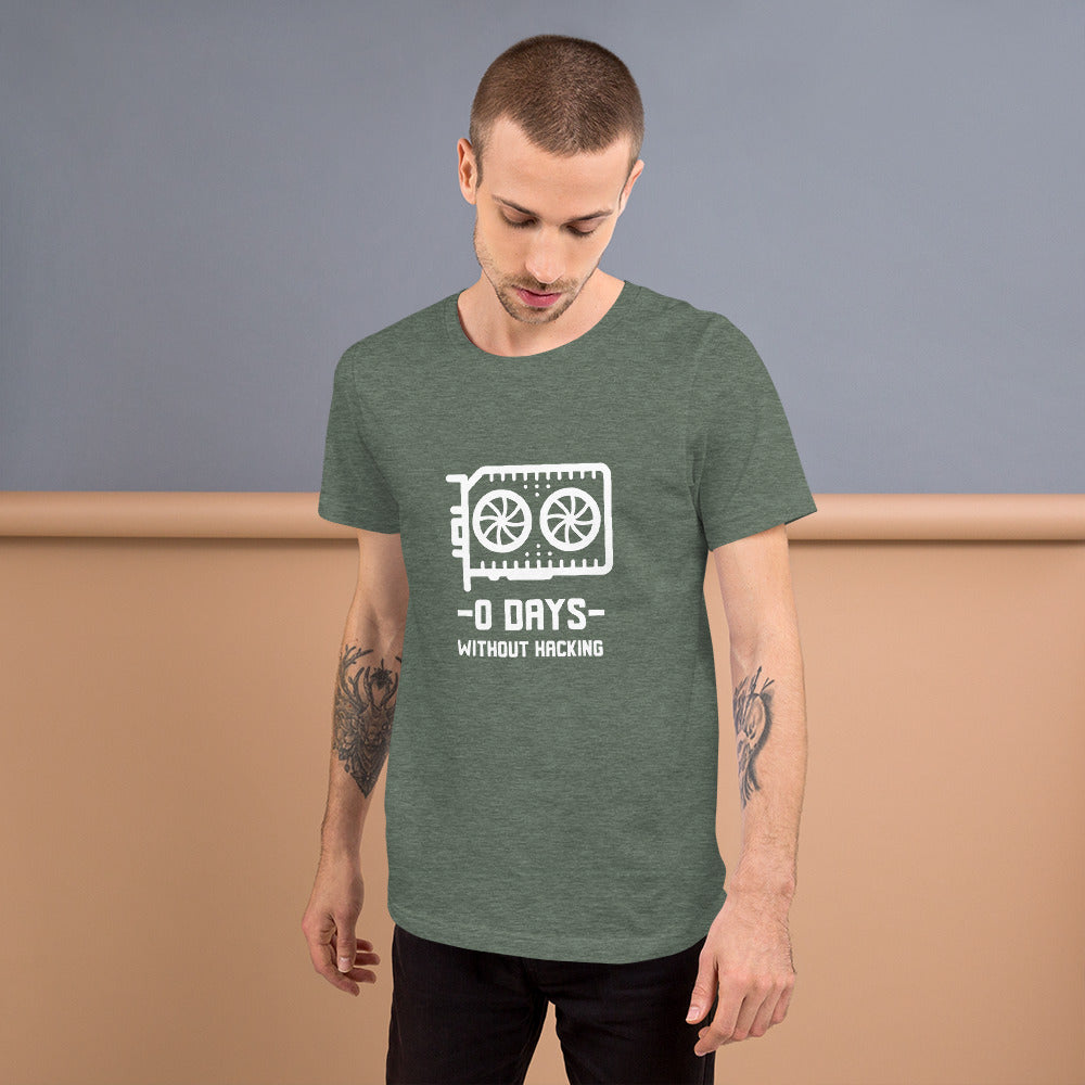 0 Days without hacking - Short-Sleeve Unisex T-Shirt by DarkByteGear