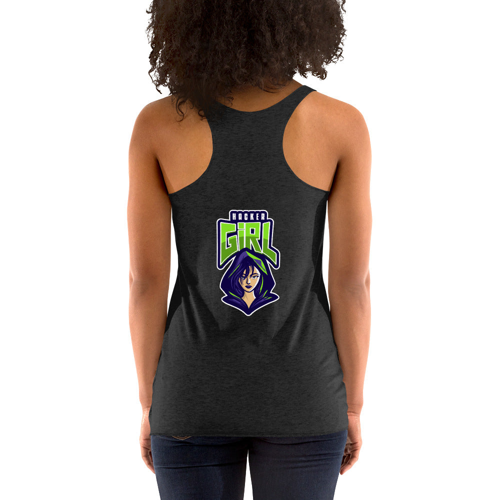 Hackergirl v.1 - Women's Racerback Tank by DarkByteGear