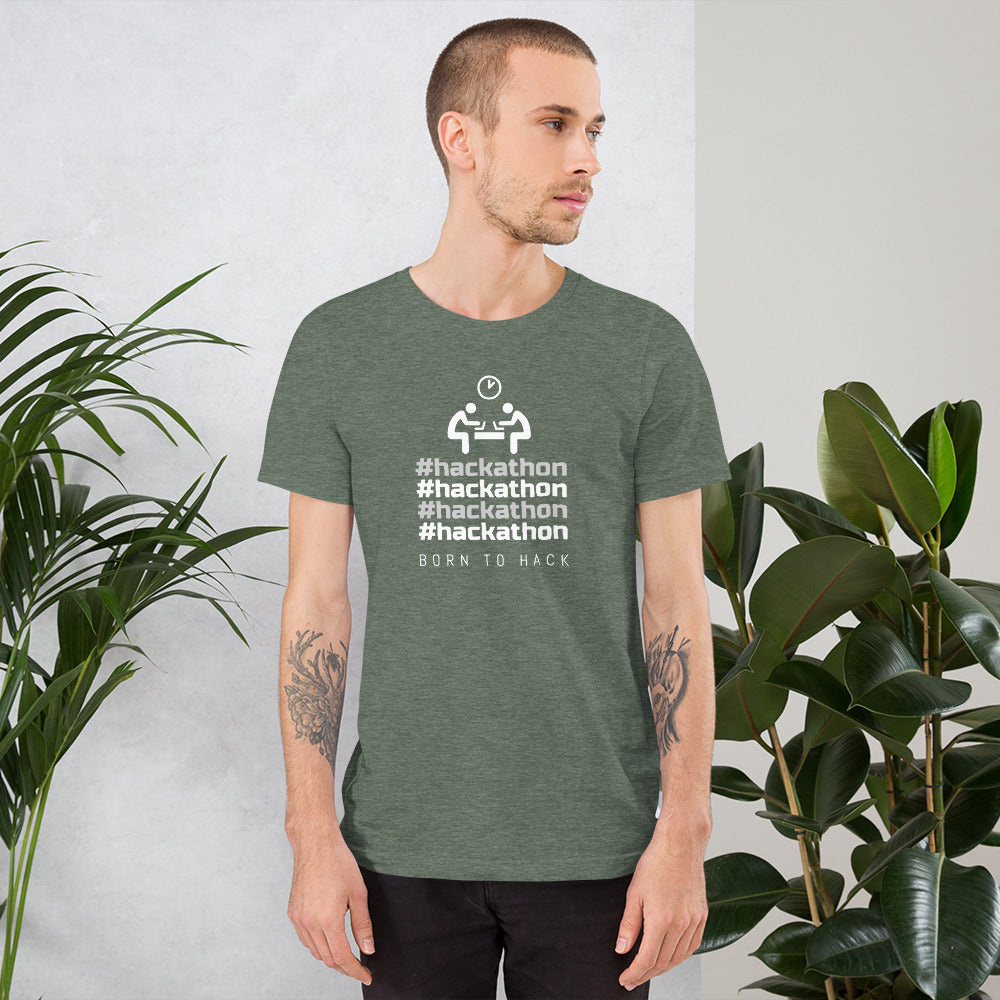 #hackathon - Short-Sleeve Unisex T-Shirt by DarkByteGear