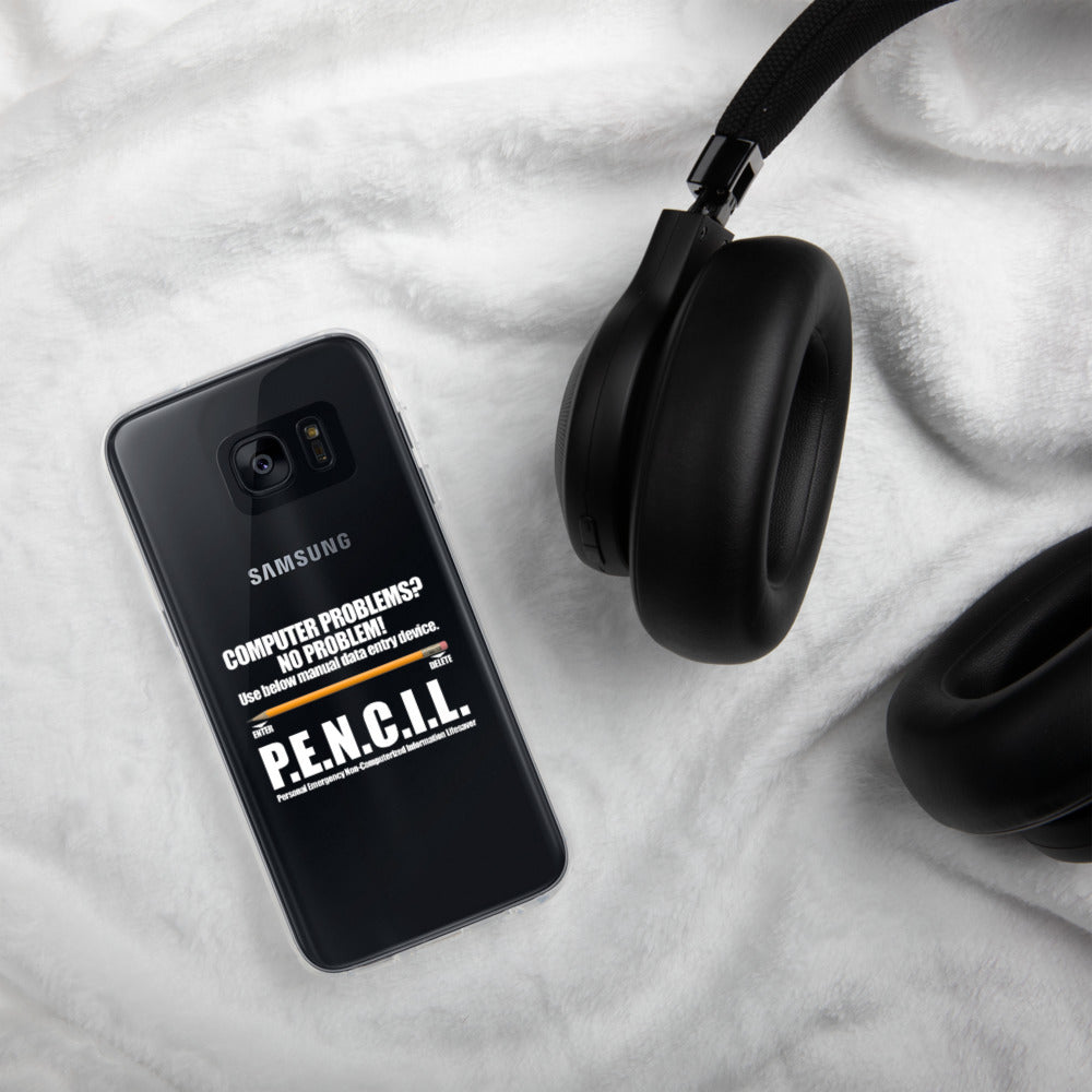 P.E.N.C.I.L. - Samsung Case (white text) by DarkByteGear