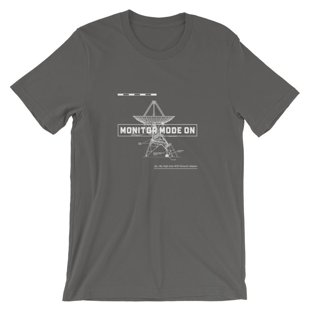Monitor mode ON - Short-Sleeve Unisex T-Shirt by DarkByteGear