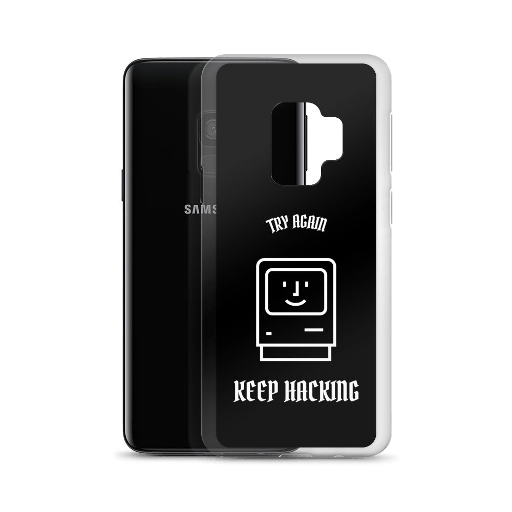 Keep hacking - Samsung Case (white text) by DarkByteGear
