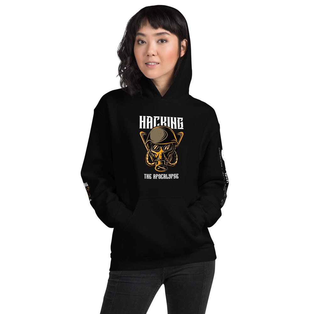 Hacking the apocalypse - Unisex Hoodie (with all sides design) by DarkByteGear