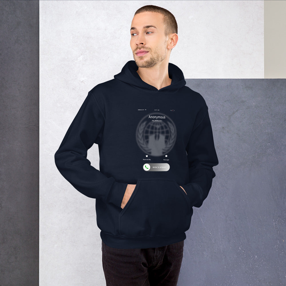 Anonymous incoming call - Unisex Hoodie by DarkByteGear