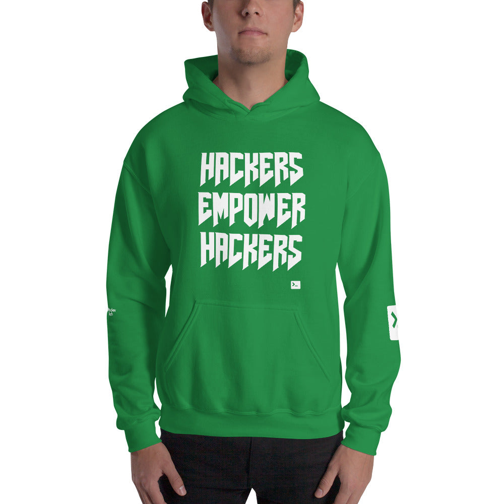 Hackers empower hackers - Unisex Hoodie by DarkByteGear