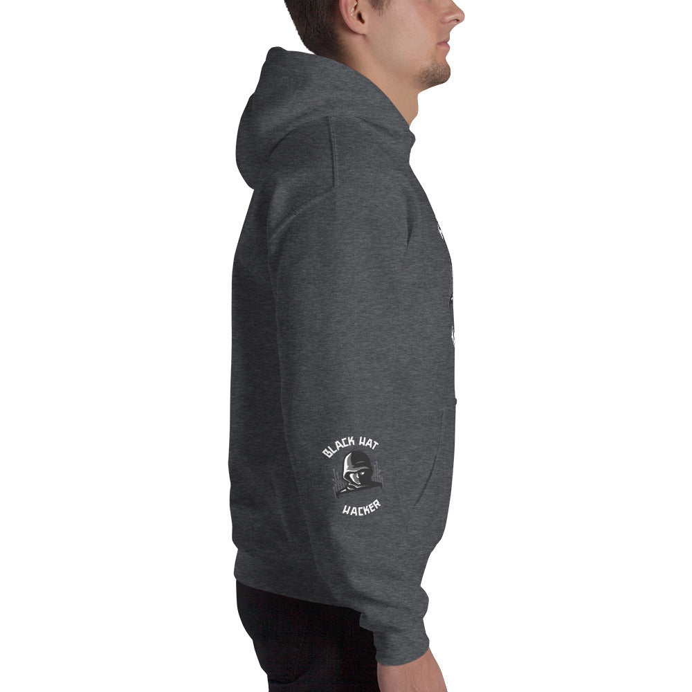 Black Hat Hacker - Unisex Hoodie (print on all sides) by DarkByteGear