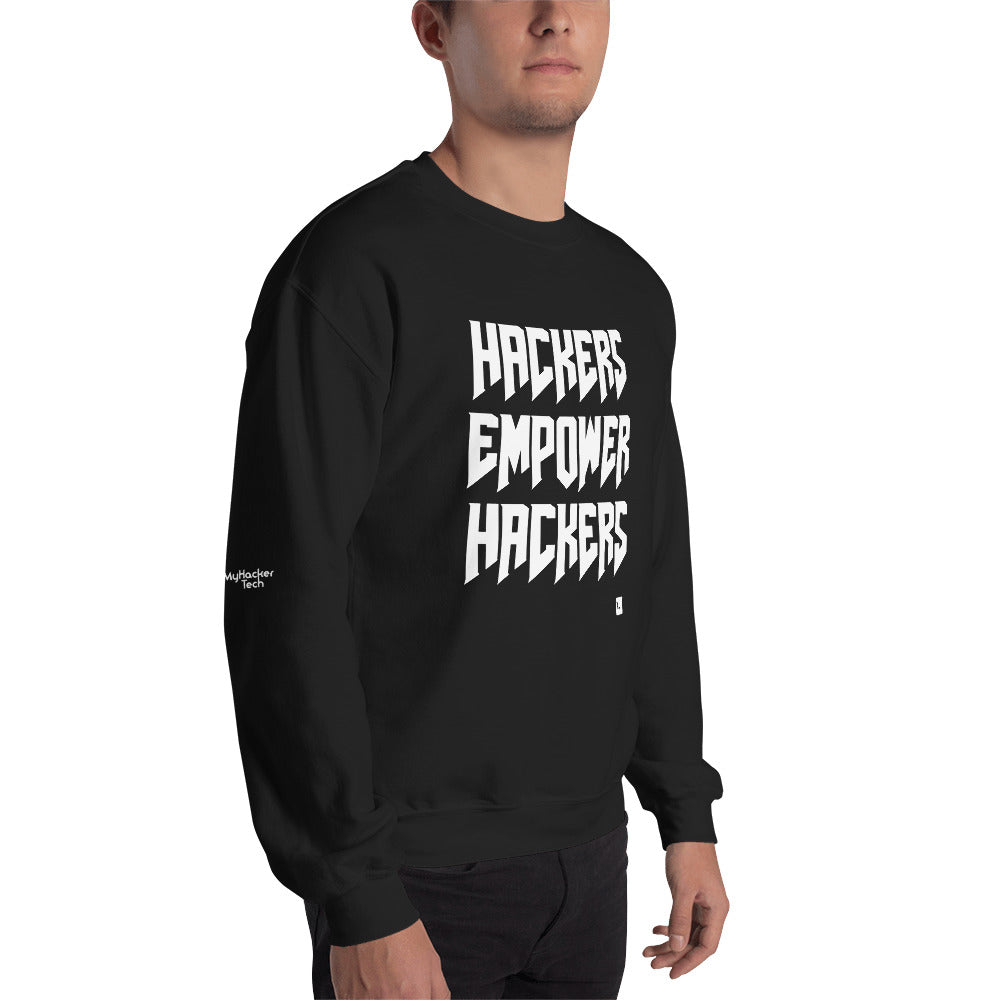 Hackers empower hackers - Unisex Sweatshirt by DarkByteGear