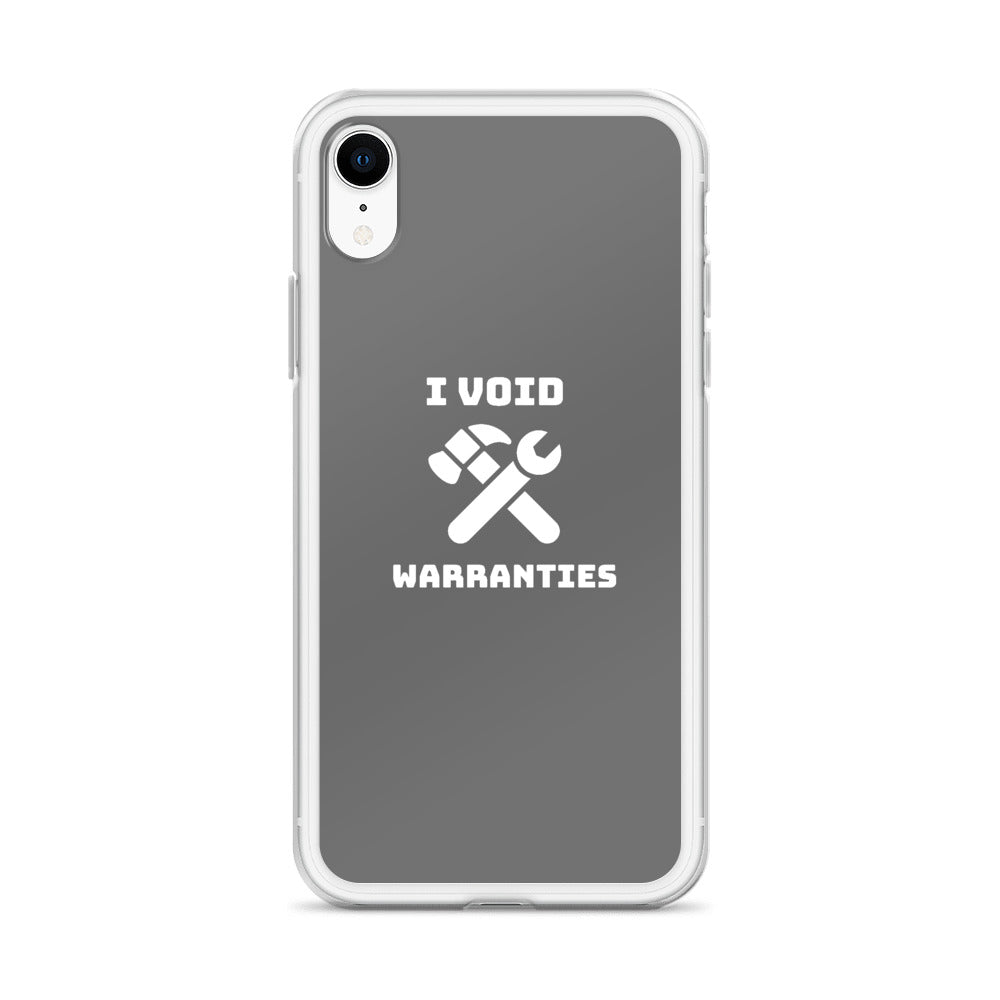 I void warranties - iPhone Case (grey) by DarkByteGear