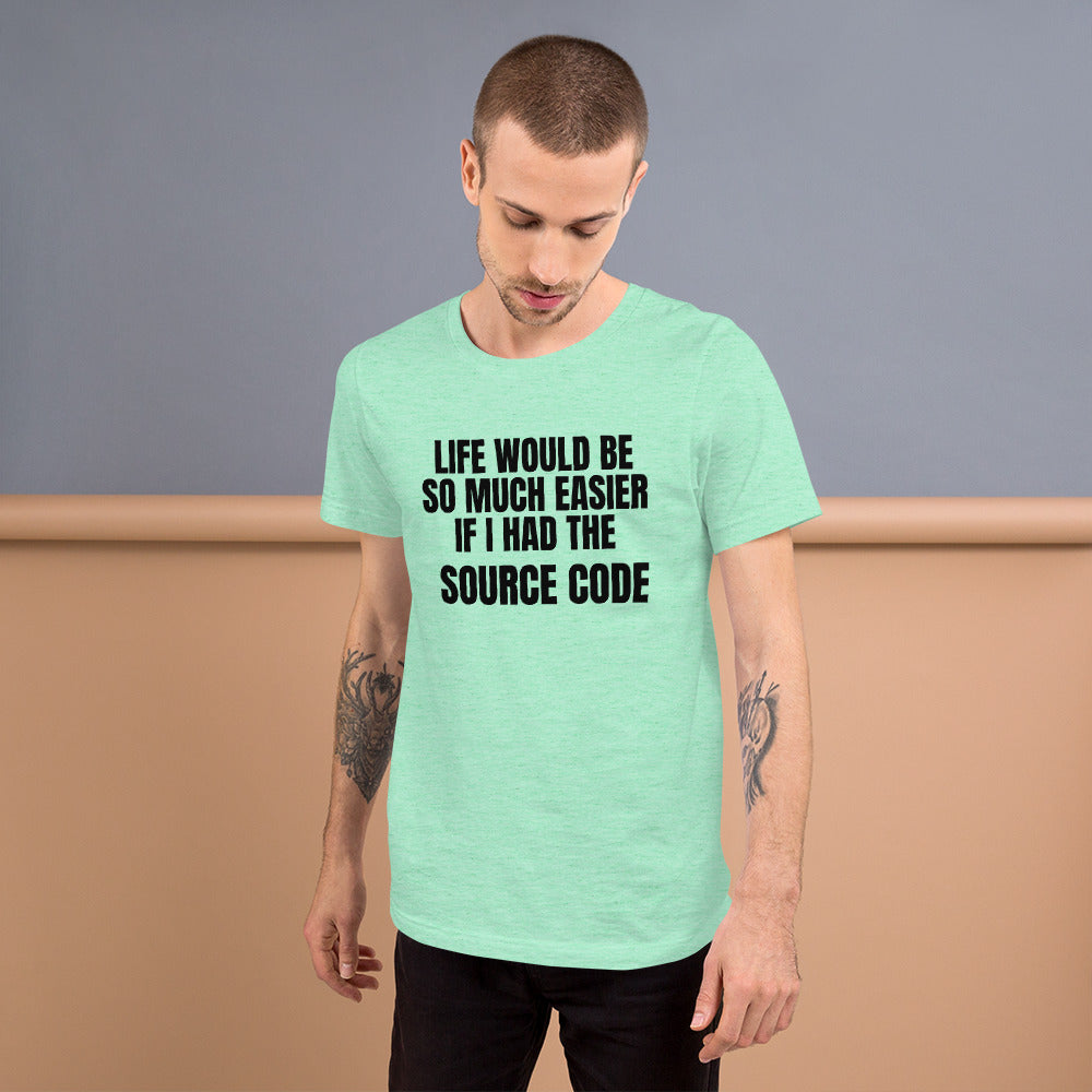 Source code - Short-Sleeve Unisex T-Shirt (black text) by DarkByteGear