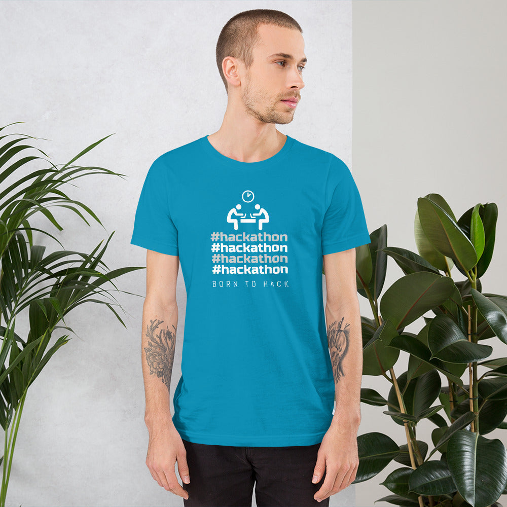 #hackathon - Short-Sleeve Unisex T-Shirt by DarkByteGear