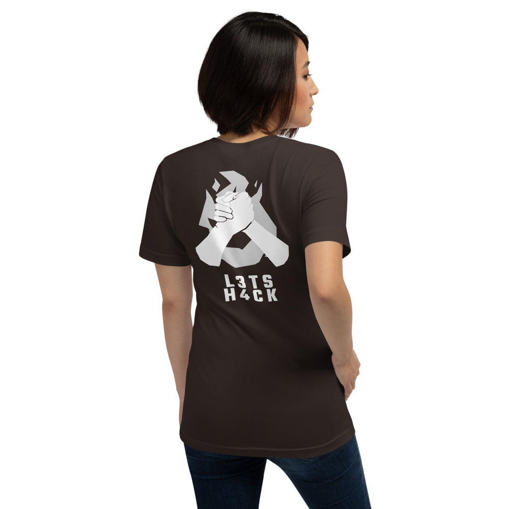 L3ts H4ck - Short-Sleeve Unisex T-Shirt (white text) by DarkByteGear