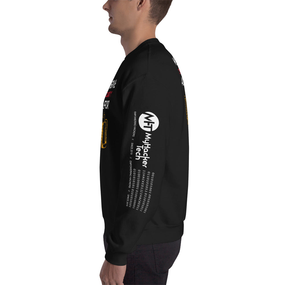 Will give cyber security advice for beer - Unisex Sweatshirt by DarkByteGear