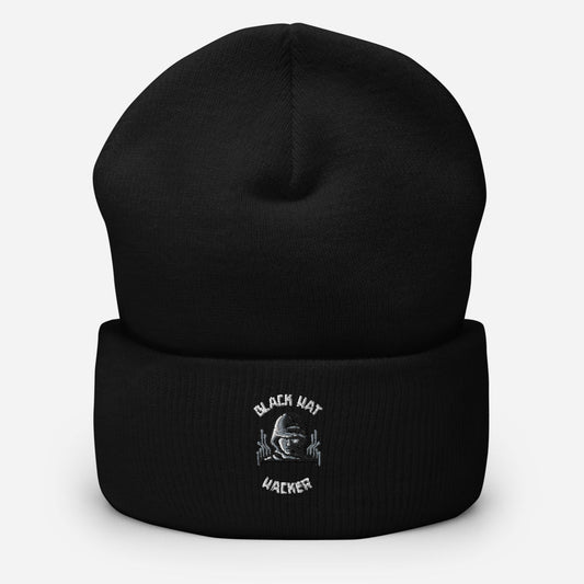 Black Hat Hacker - Cuffed Beanie by DarkByteGear