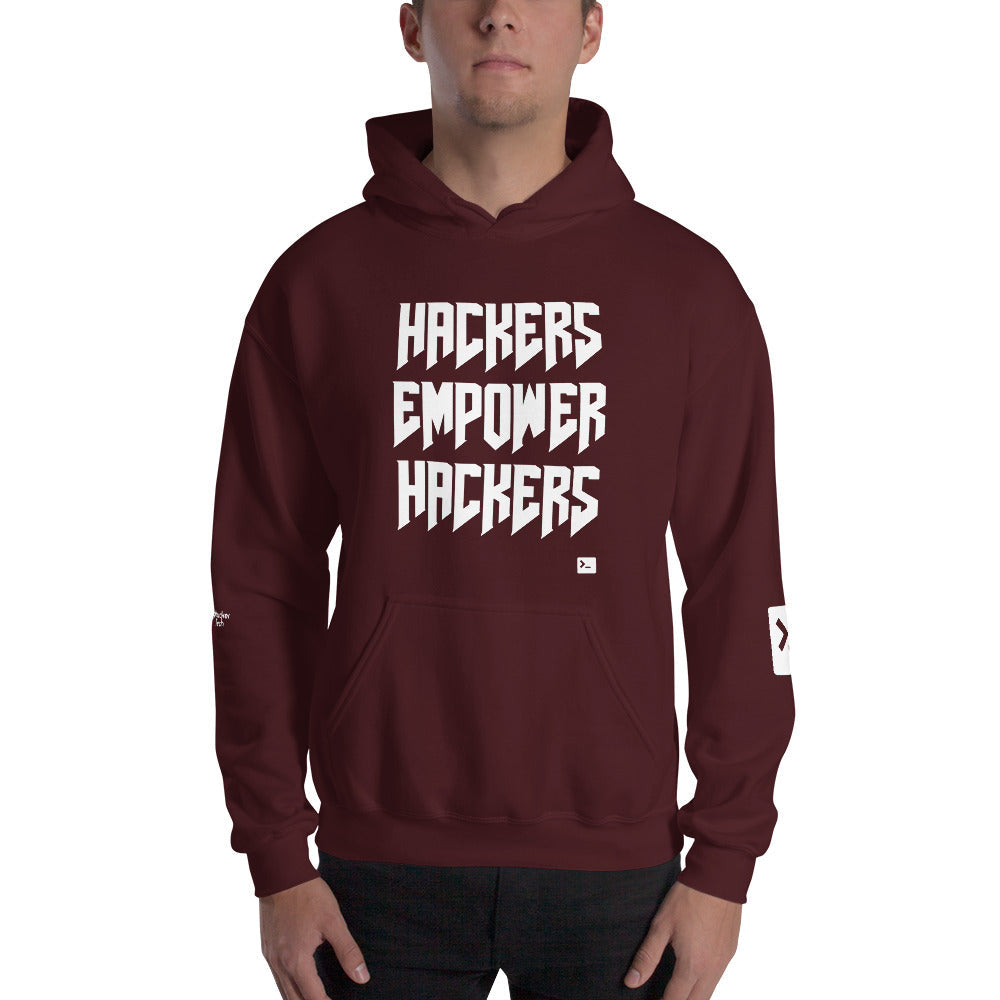 Hackers empower hackers - Unisex Hoodie by DarkByteGear