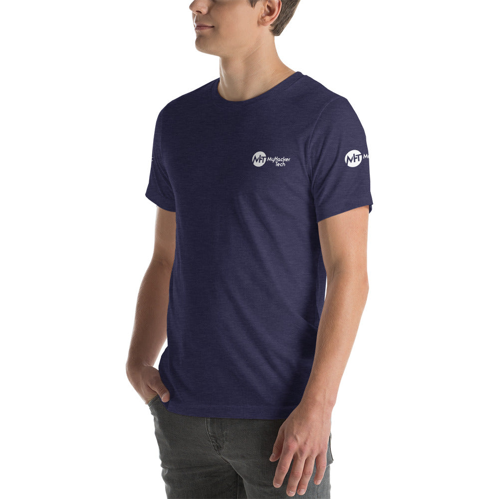 Linux Hackers - Bash Fork Bomb - White Text Short-Sleeve Unisex T-Shirt ( with all sides design) by DarkByteGear