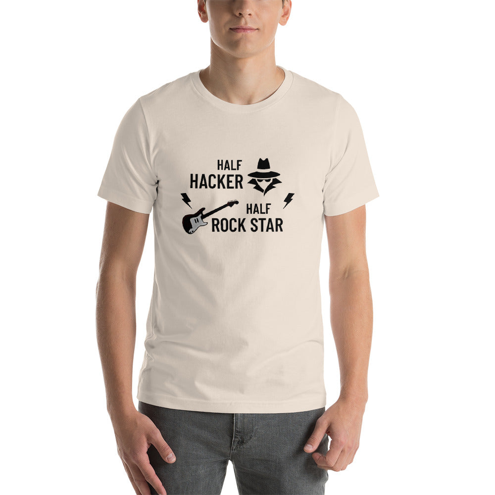Half Hacker Half Rock Star - Short-Sleeve Unisex T-Shirt by DarkByteGear