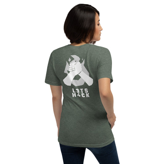 L3ts H4ck - Short-Sleeve Unisex T-Shirt (white text) by DarkByteGear