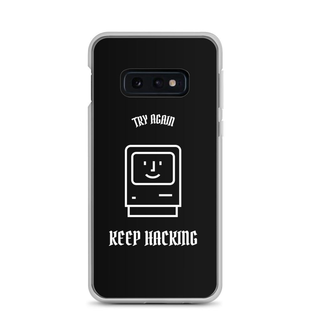 Keep hacking - Samsung Case (white text) by DarkByteGear