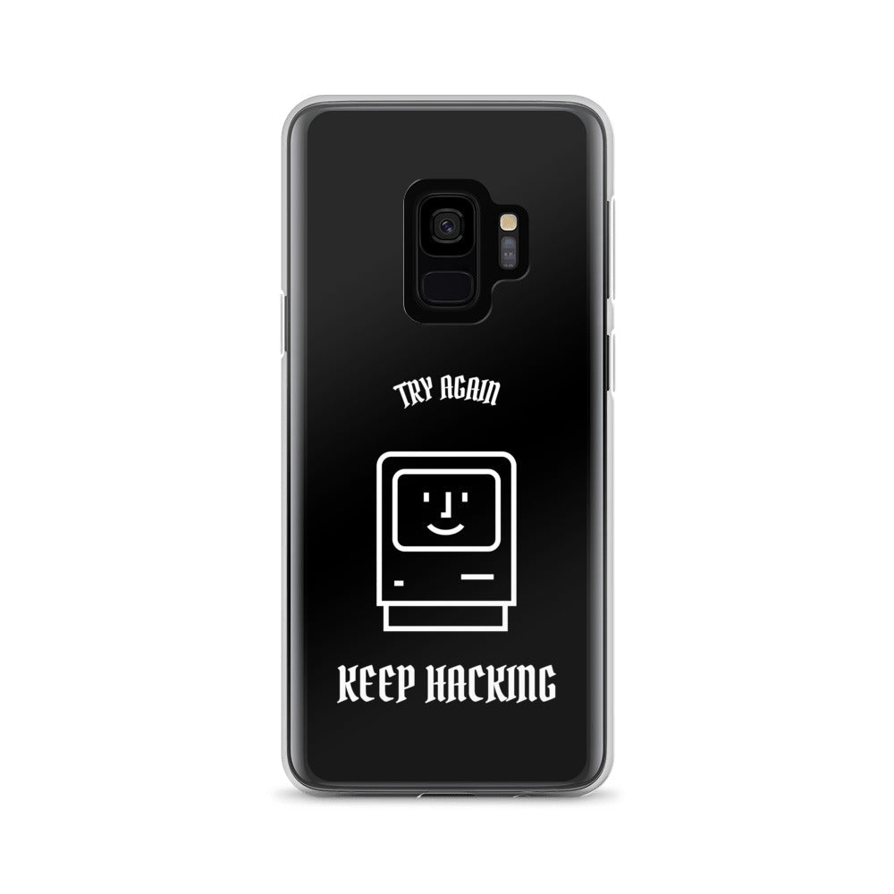Keep hacking - Samsung Case (white text) by DarkByteGear