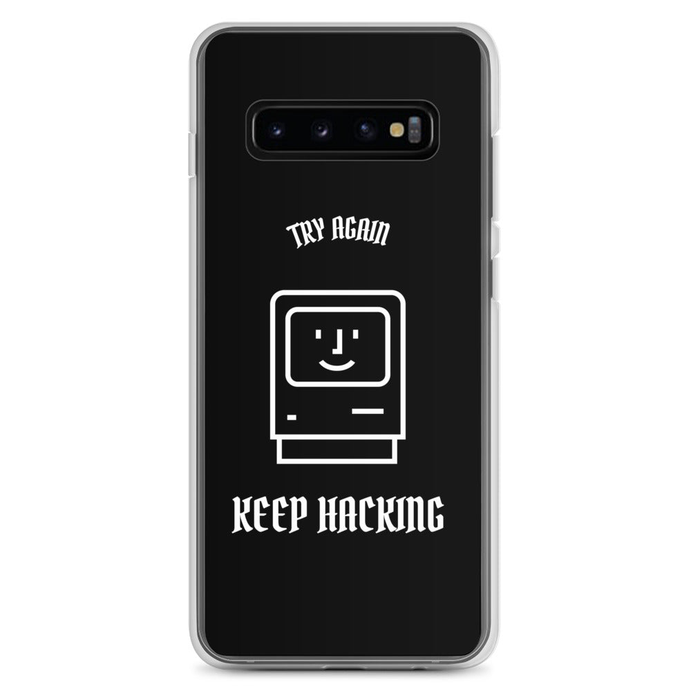 Keep hacking - Samsung Case (white text) by DarkByteGear