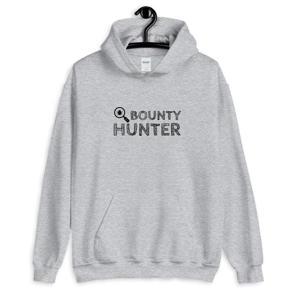 Bug bounty hunter - Hooded Sweatshirt (black text) by DarkByteGear