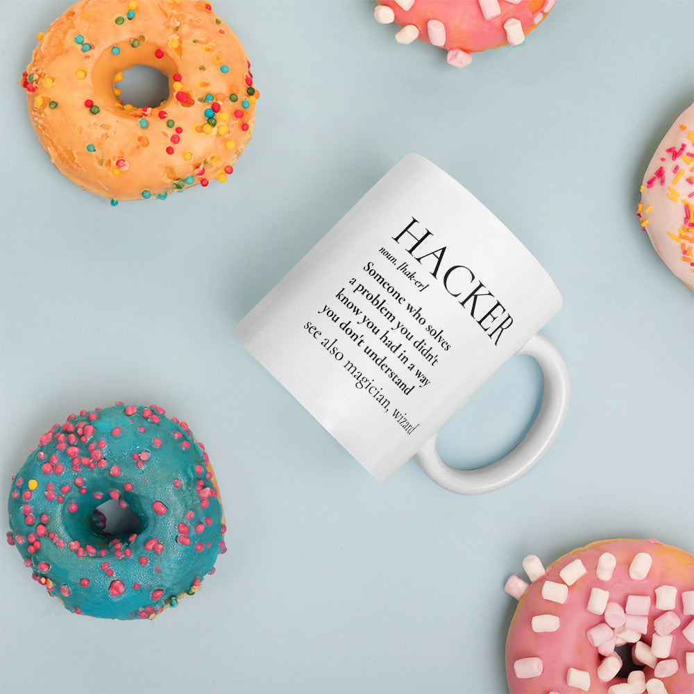 HACKER noun. [hak-er] - Mug by DarkByteGear