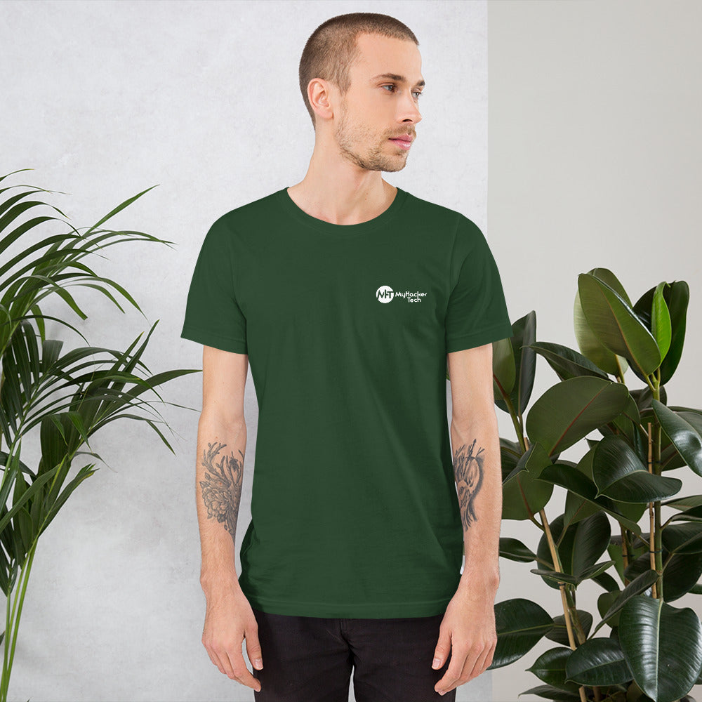 Keep calm and escalate privileges - Short-Sleeve Unisex T-Shirt (with back design) by DarkByteGear