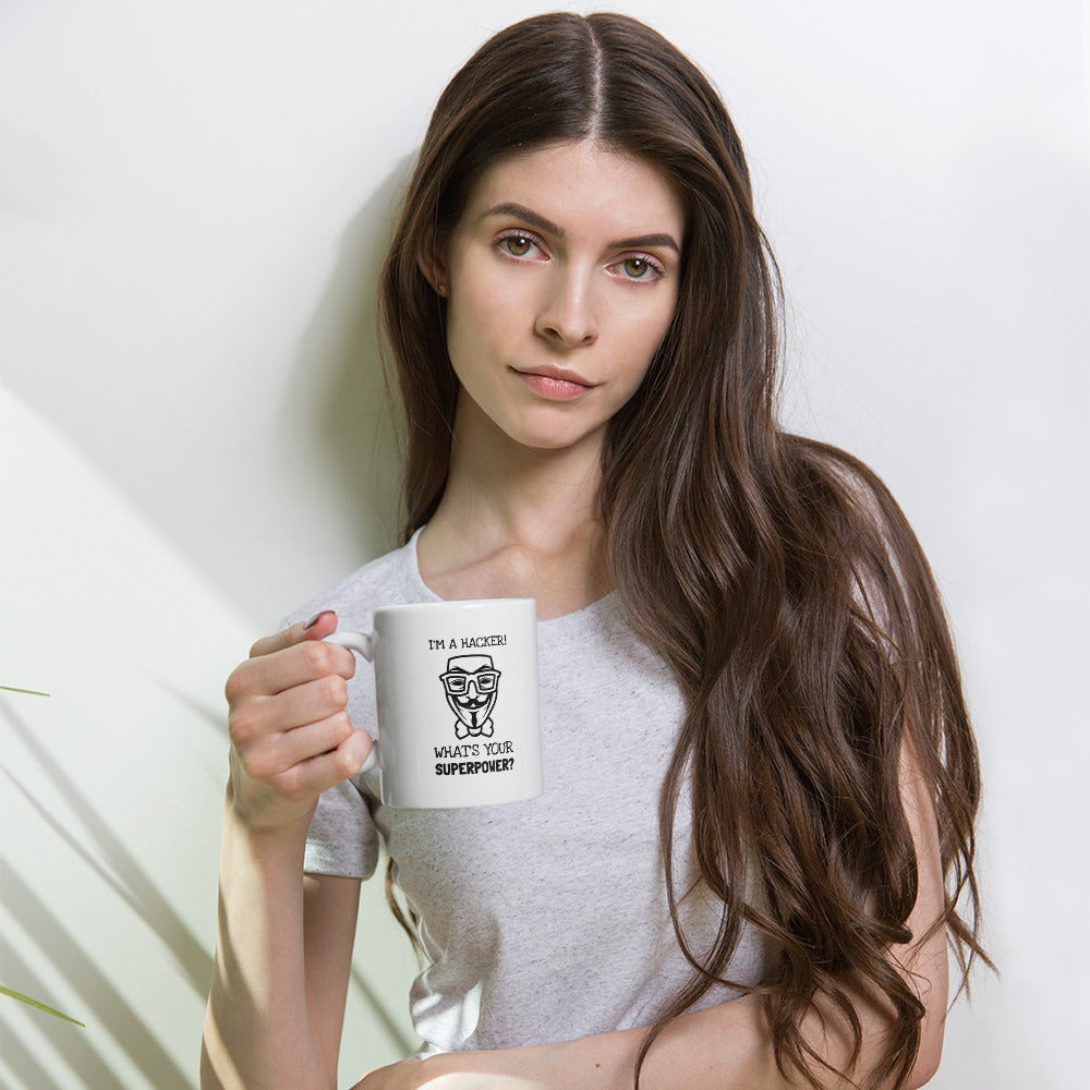 I'm a hacker! What's your superpower? - Mug by DarkByteGear