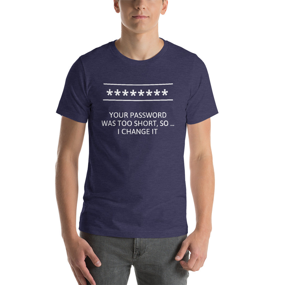 Password - Short-Sleeve Unisex T-Shirt (white text) by DarkByteGear