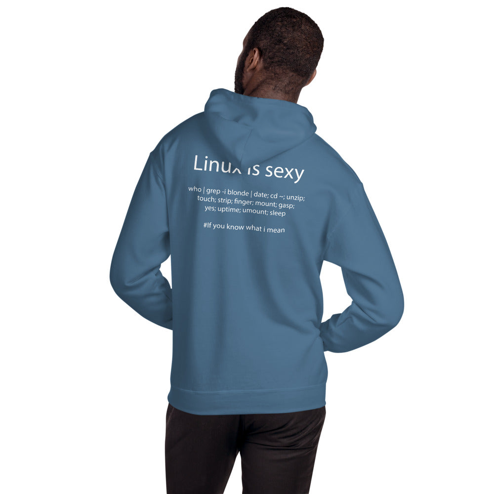 Linux is sexy - Unisex Hoodie ( with back design) by DarkByteGear