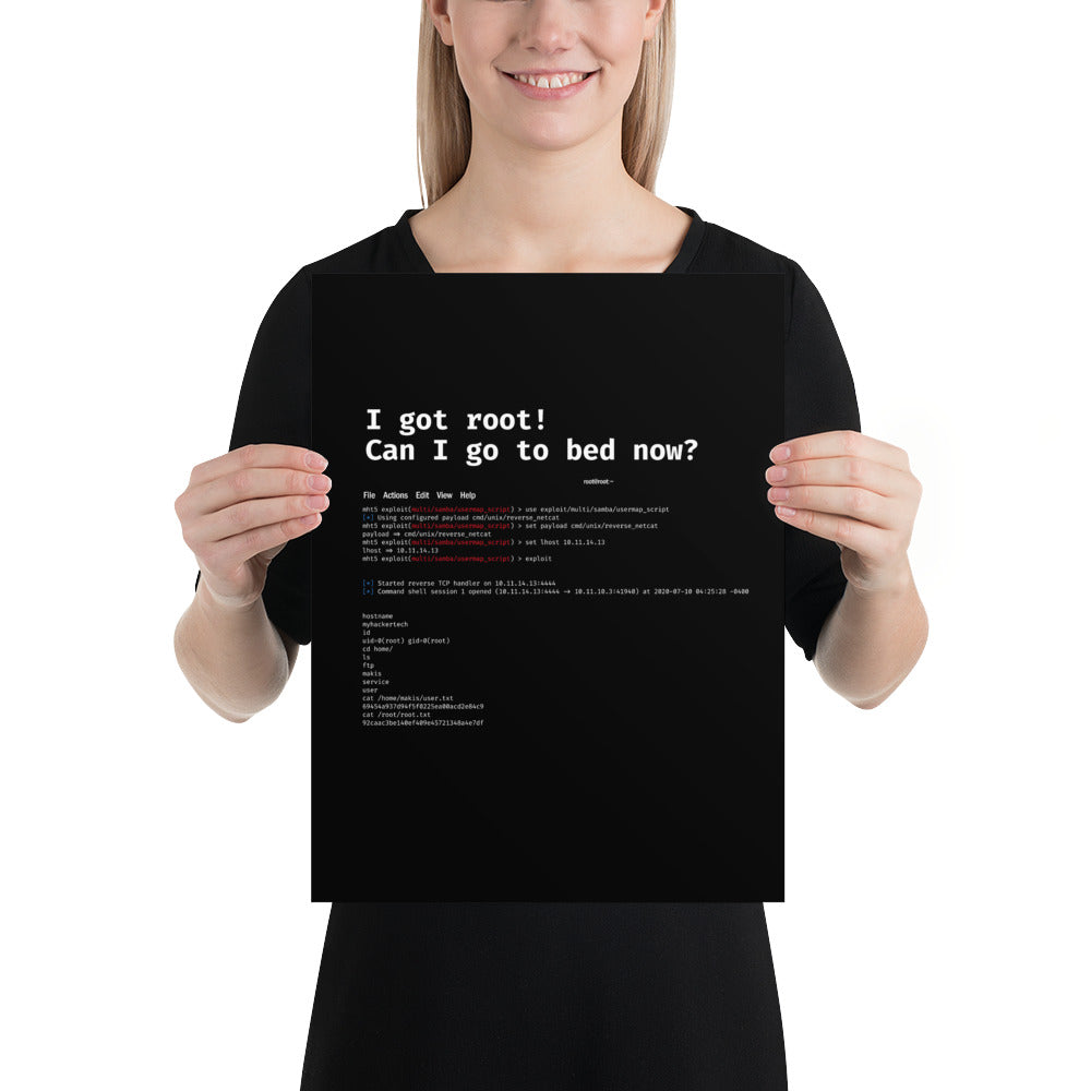 I got root! Can I go to bed now? - Poster by DarkByteGear