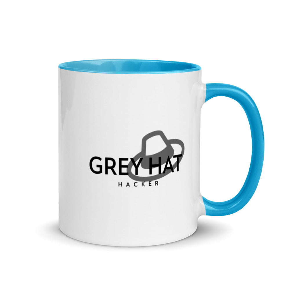 Grey Hat Hacker - Mug with Color Inside by DarkByteGear