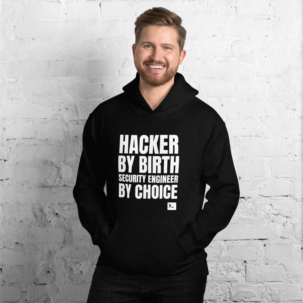 Hacker by birth security engineer by choice - Unisex Hoodie by DarkByteGear