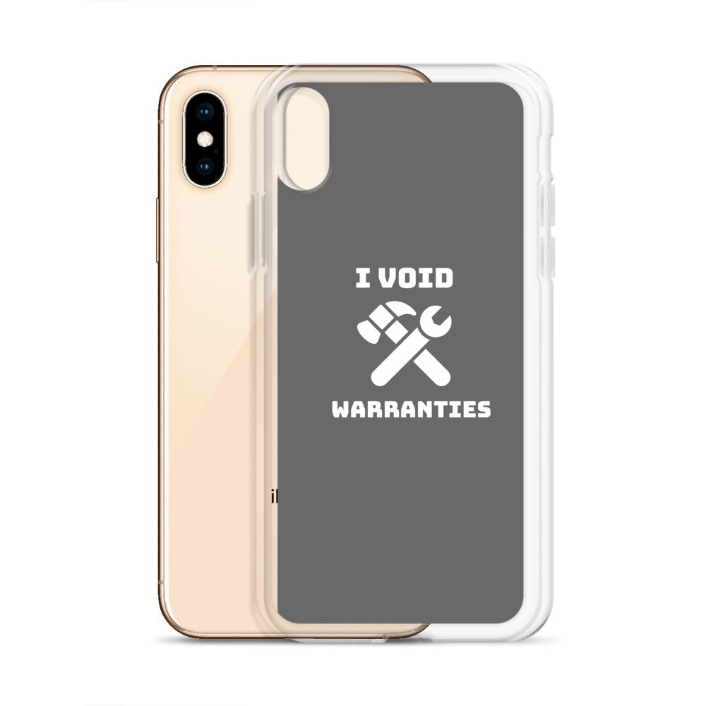I void warranties - iPhone Case (grey) by DarkByteGear