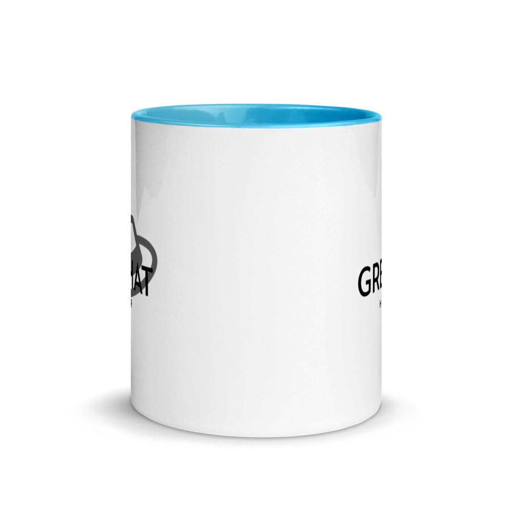 Grey Hat Hacker - Mug with Color Inside by DarkByteGear
