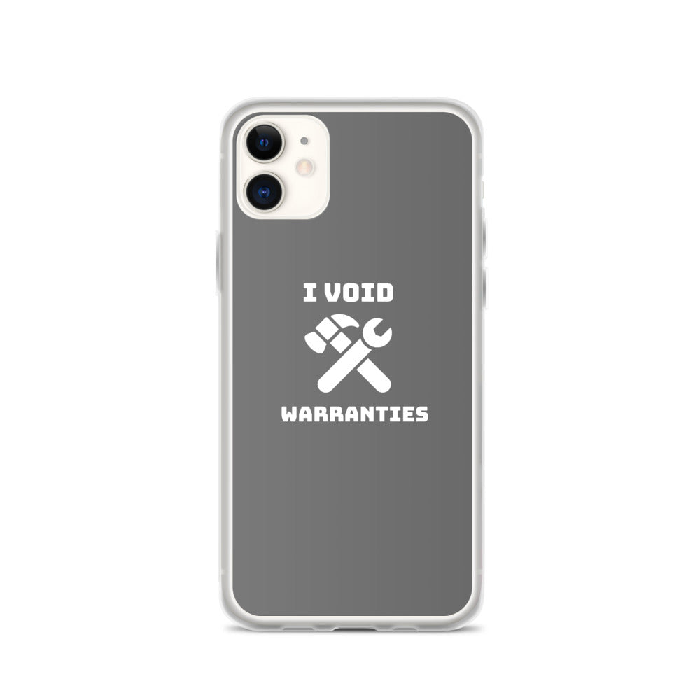 I void warranties - iPhone Case (grey) by DarkByteGear