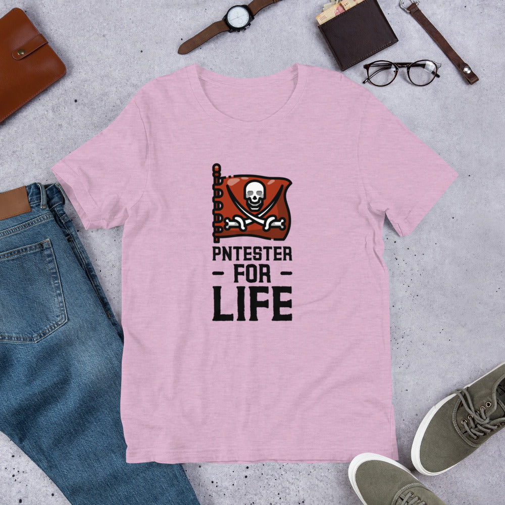 Pentester for life - Short-Sleeve Unisex T-Shirt (black text) by DarkByteGear