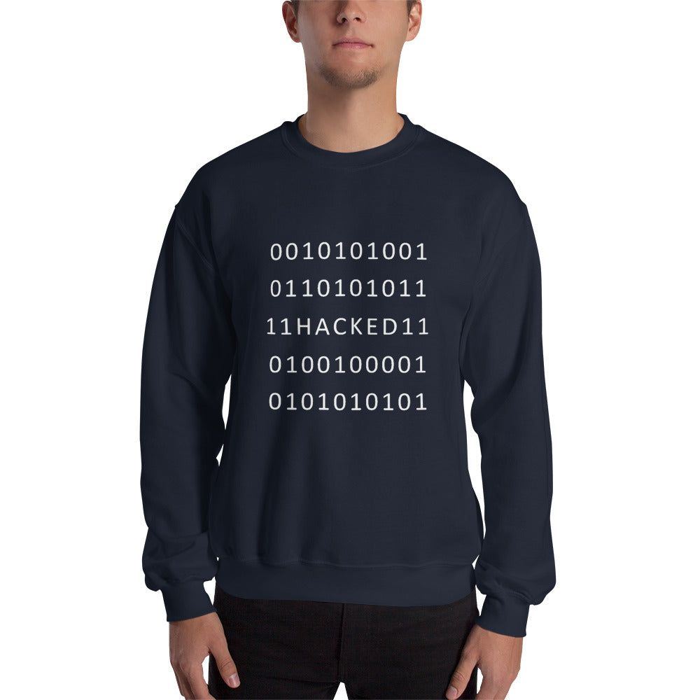 Hacked - Unisex Sweatshirt (white text) by DarkByteGear